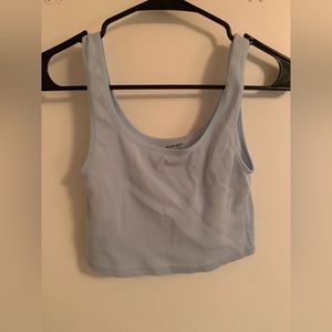 Light blue crop top